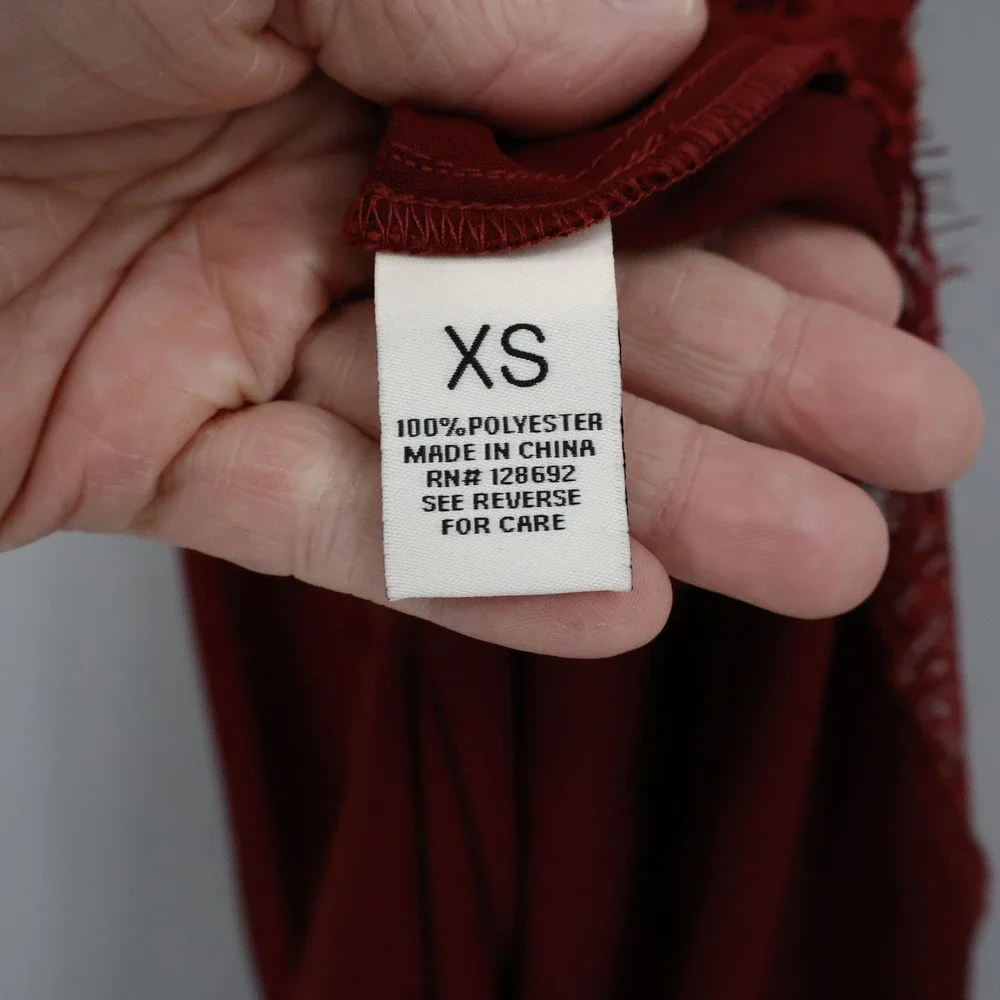 Madden Girl Asymmetrical Slip Dress Womens‎ XS Red